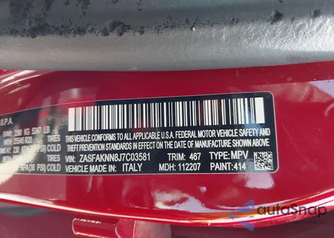 2018 Alfa Romeo Stelvio Ti Sport Awd из США, поврежденный, VIN ZASFAKNN8J7C03581